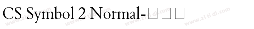 CS Symbol 2 Normal字体转换